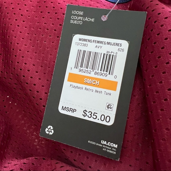 UNDER ARMOUR Women's UA Playback Retro Mesh Tank TOP - Picture 7 of 7